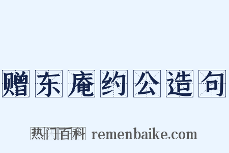 赠东庵约公造句是什么意思的图片